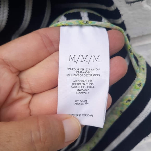 Cabi Maritime Trench Coat Jacket Stripe - Picture 4 of 6